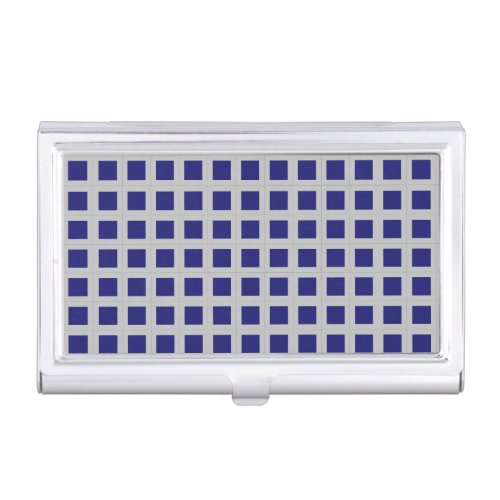 Solid Midnight Blue Square Shapes Business Card Case