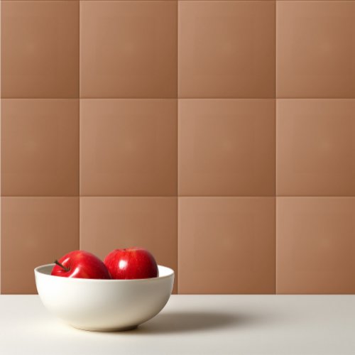 Solid milk chocolate brown ceramic tile