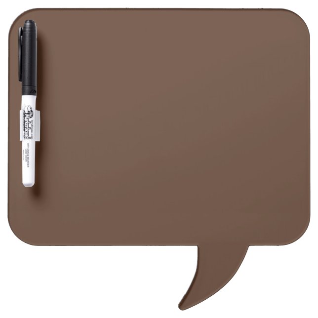 Solid Milk Chocolate Brown Classic Dry Erase Board (Front)
