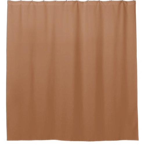 Solid milk chocolate brown shower curtain