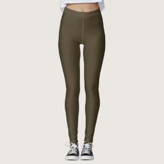 Solid Mocha Brown Leggings
