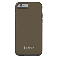 Solid  Mocha Brown Personalized iPhone 6 Case