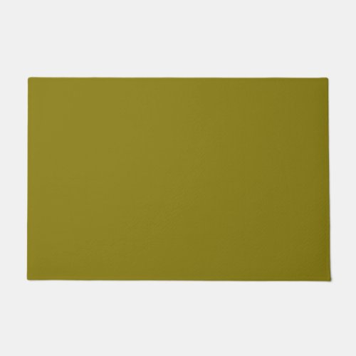 Solid mustard green olive doormat