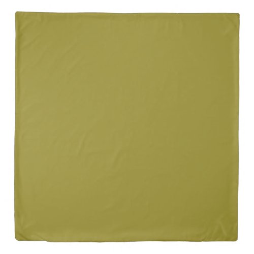 Solid mustard green olive duvet cover