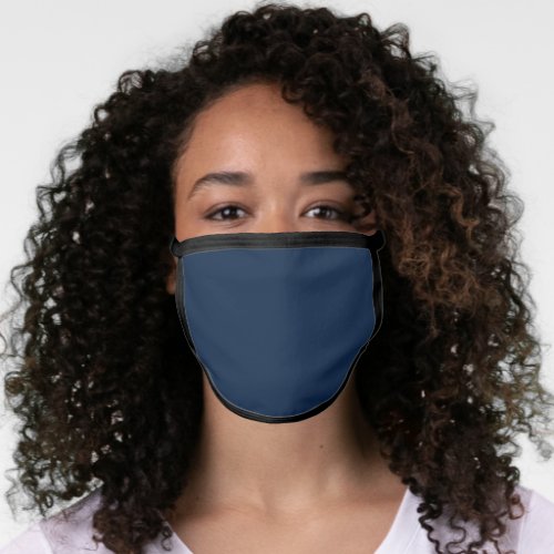 Solid Navy Blue 2 Cotton Poly Face Mask