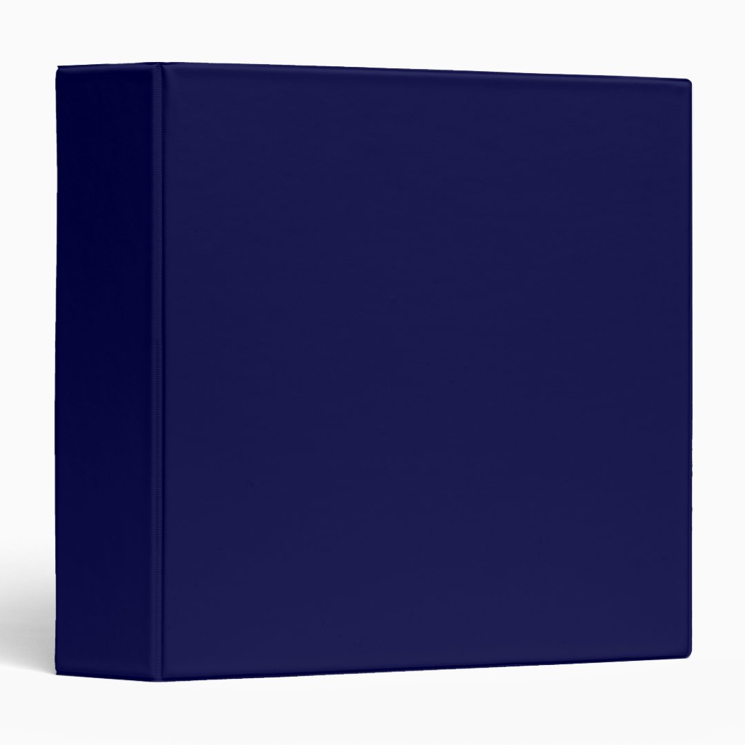 Solid Navy Blue 3 Ring Binder | Zazzle