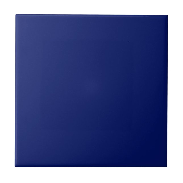 Solid Navy Blue Ceramic Tile (Front)