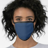Solid Navy Blue Color Face Mask (Worn Her)