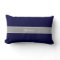 Solid Navy Blue, Dark Gray Ribbon Name Monogram