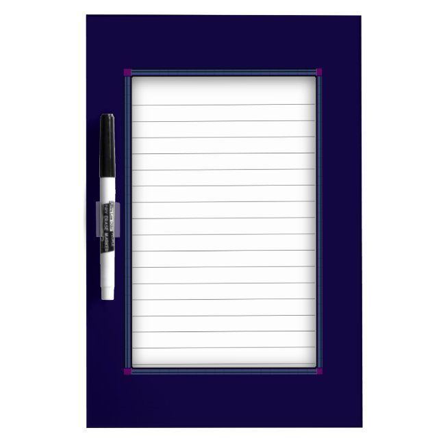 Solid Navy Blue Dry Erase Board (Front)