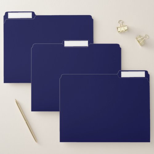 Solid Navy Blue File Folder