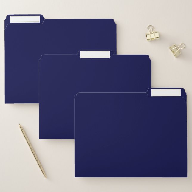 Solid Navy Blue File Folder (Set)