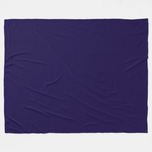 Solid Navy Blue Fleece Blanket