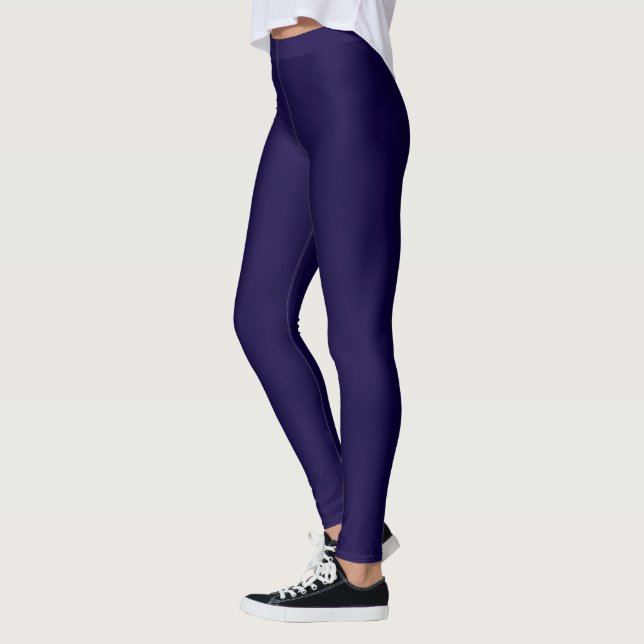 Solid Navy Blue Leggings (Left)