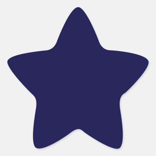 Solid Navy Blue Star Sticker | Zazzle.com