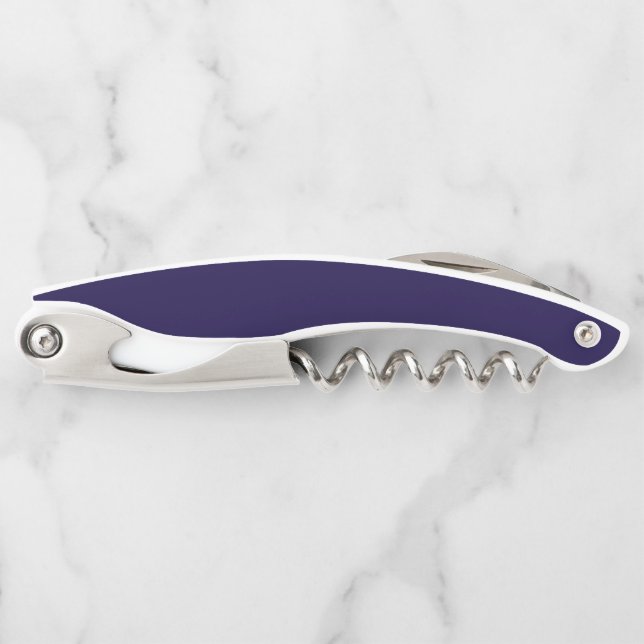 Solid Navy Blue Waiter's Corkscrew (Front)