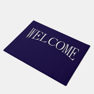 Solid Navy Blue Welcome Doormat