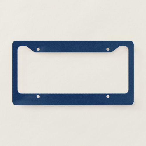 Solid navy indigo blue license plate frame