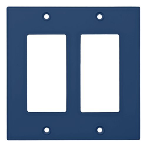 Solid navy indigo blue light switch cover