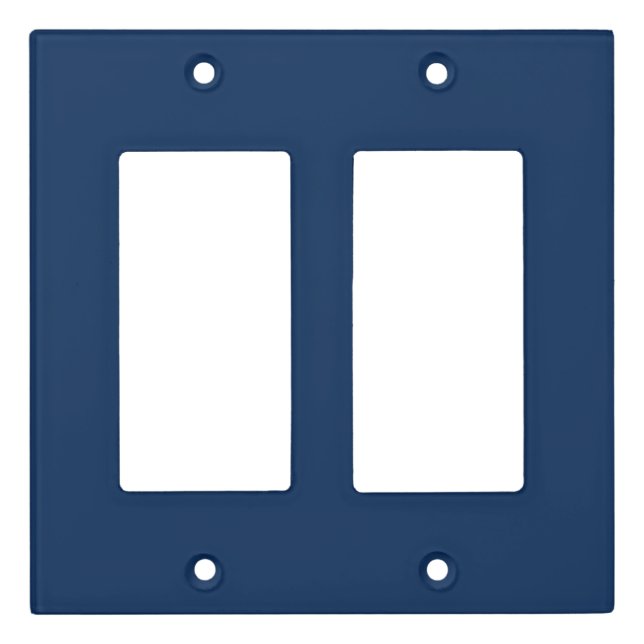 Solid navy indigo blue light switch cover (Front)
