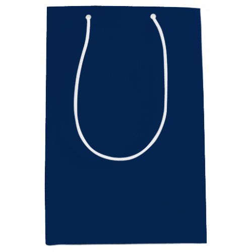 Solid navy indigo blue medium gift bag