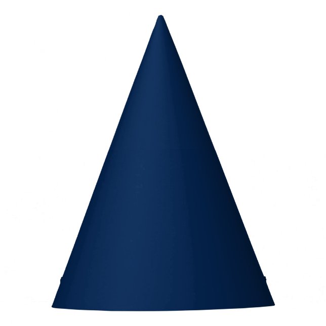 Solid navy indigo blue party hat (Front)