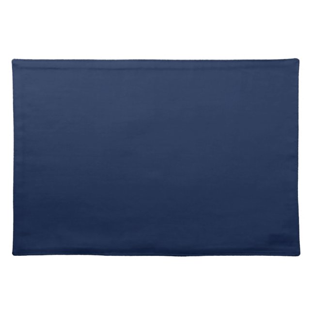 Solid navy night blue cloth placemat (Front)