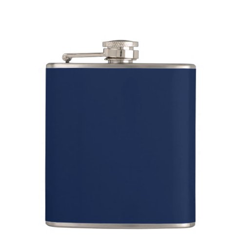 Solid navy night blue flask