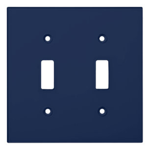 Solid navy night blue light switch cover