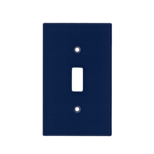 Solid navy night blue light switch cover (Front)