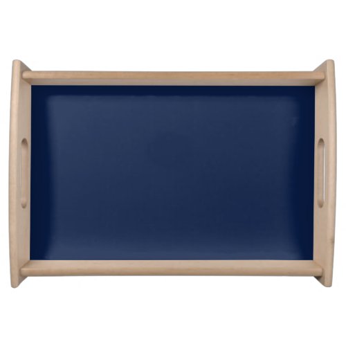Solid navy night blue serving tray