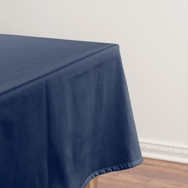 Solid navy night blue tablecloth (In Situ)