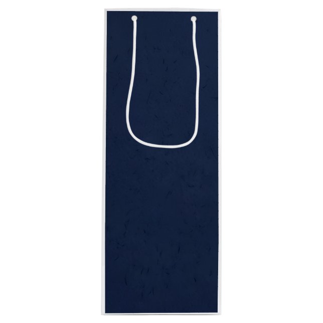 Solid Navy Wine Gift Bag (Front)