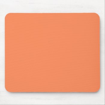 Solid Nectarine Orange Mouse Pad by Richard__Stone at Zazzle