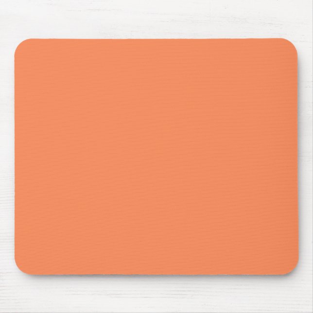 Solid Nectarine Orange Mouse Pad (Front)