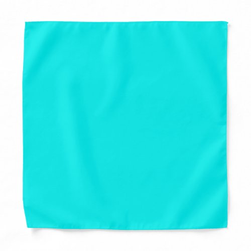 Solid neon bright aqua bandana