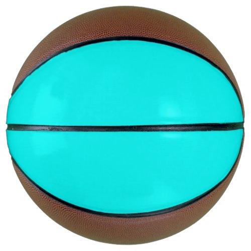 Solid neon bright aqua basketball