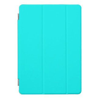 Solid neon bright aqua iPad pro cover