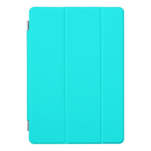 Solid neon bright aqua iPad pro cover