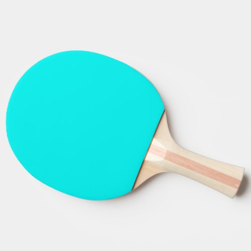 Solid neon bright aqua ping pong paddle