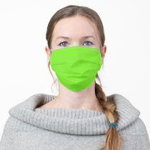 Solid Neon Green Adult Cloth Face Mask