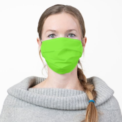 Solid Neon Green Adult Cloth Face Mask