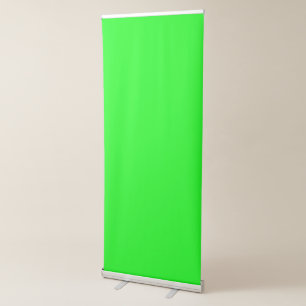 Solid neon green screen chroma key background retractable banner