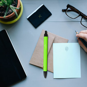 solid neon green - your monograms pen