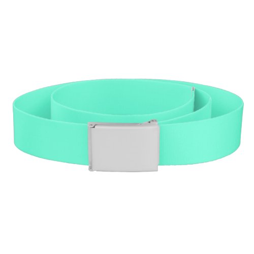 Solid neon mint cyan green belt