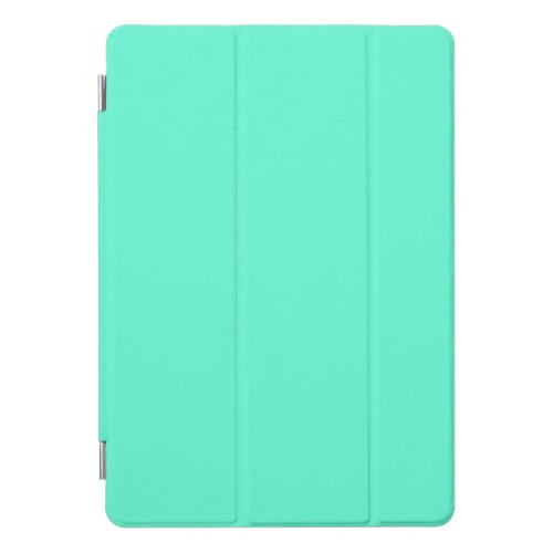 Solid neon mint cyan green iPad pro cover