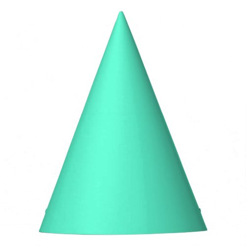 Solid neon mint cyan green party hat