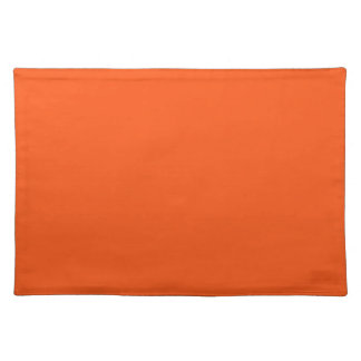 Solid neon orange cloth placemat