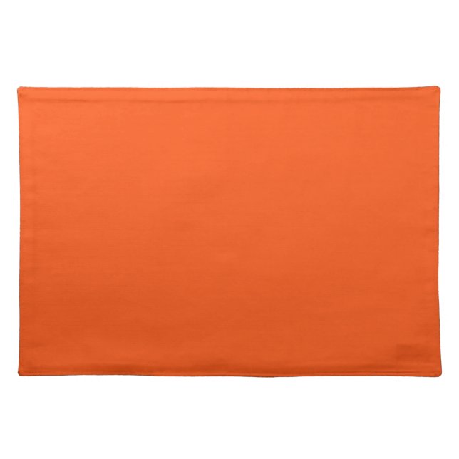Solid neon orange cloth placemat (Front)