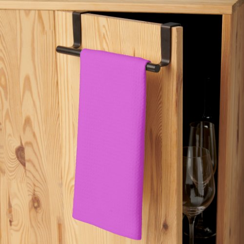 Solid neon pinkish purple fuchsia magenta kitchen towel